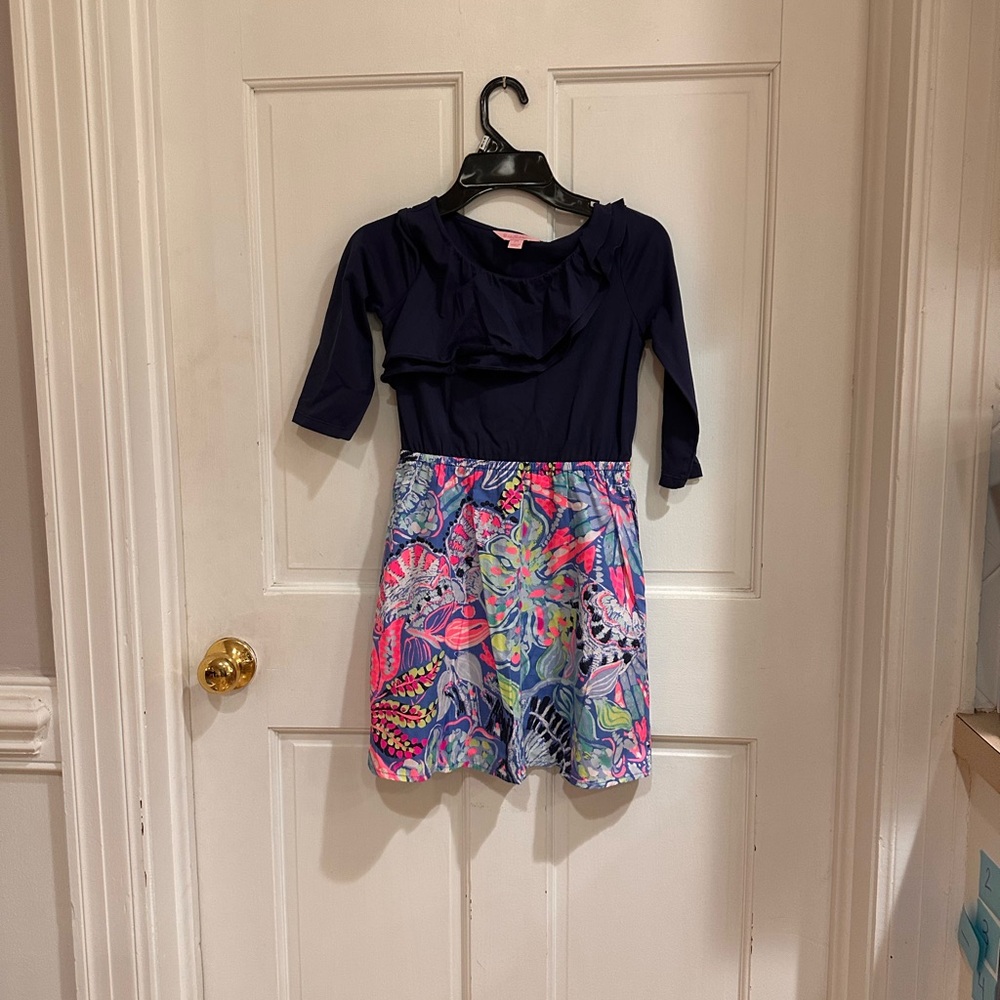 Lilly Pulitzer Blue and Pink Floral Skirt